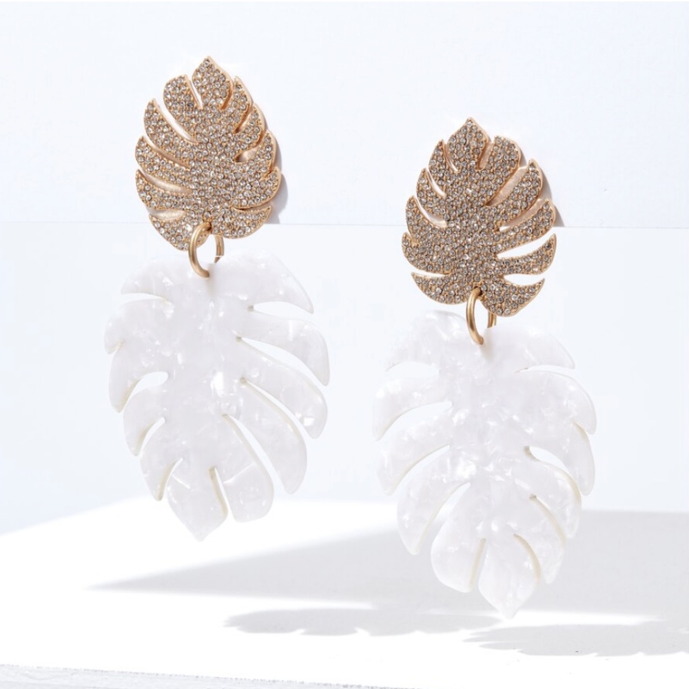 India Hicks Palm Leaf Earrings